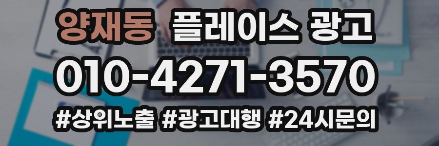 양재동 플레이스 광고