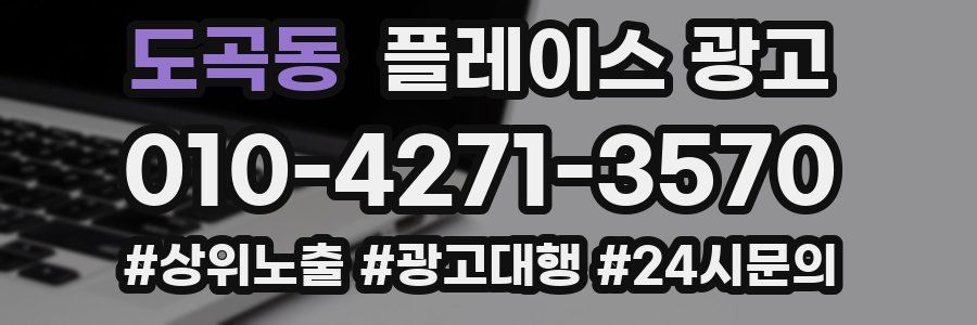 도곡동 플레이스 광고