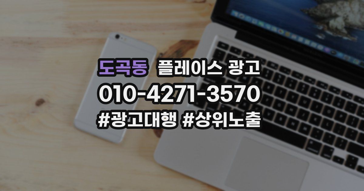 도곡동 플레이스 광고