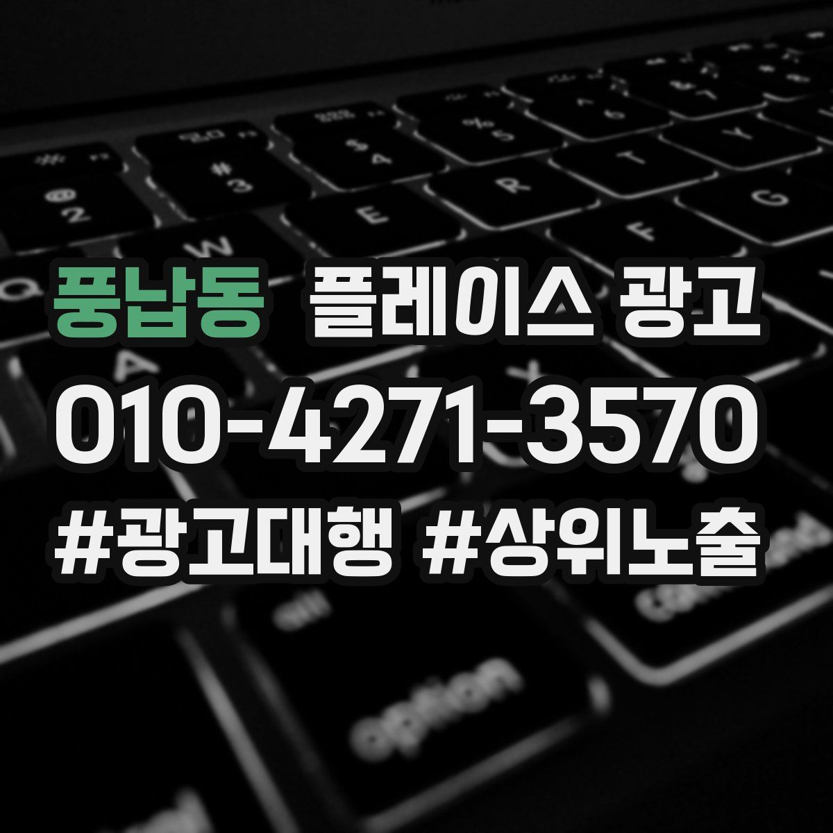 풍납동 플레이스 광고