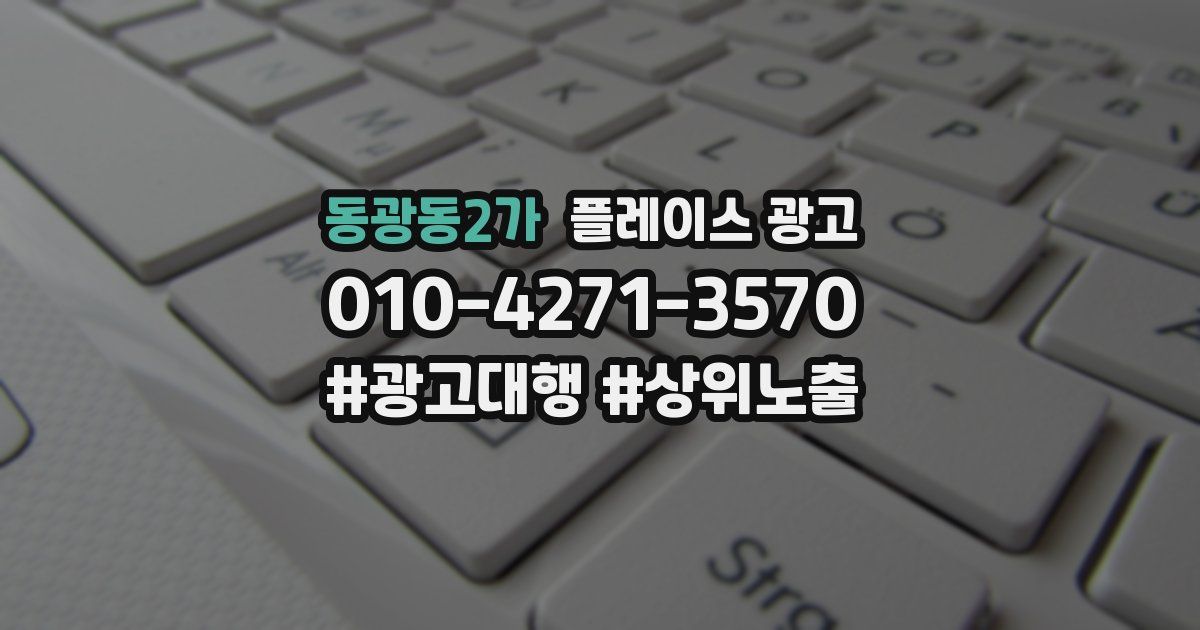 동광동2가 플레이스 광고