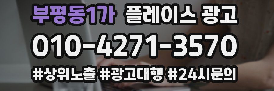 부평동1가 플레이스 광고