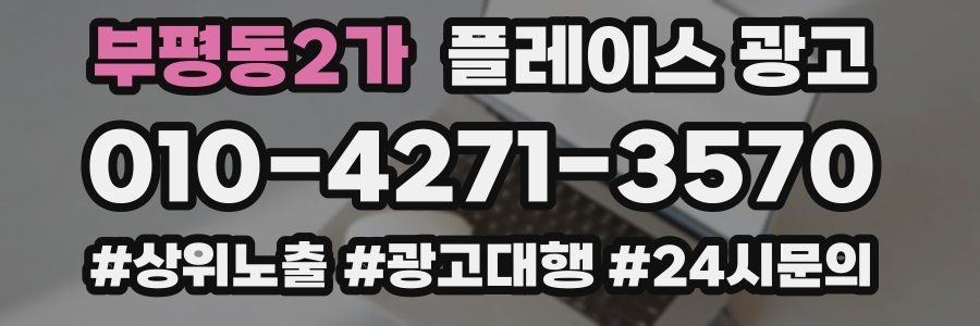 부평동2가 플레이스 광고