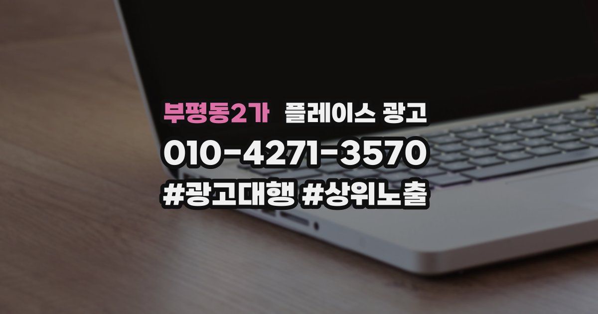 부평동2가 플레이스 광고