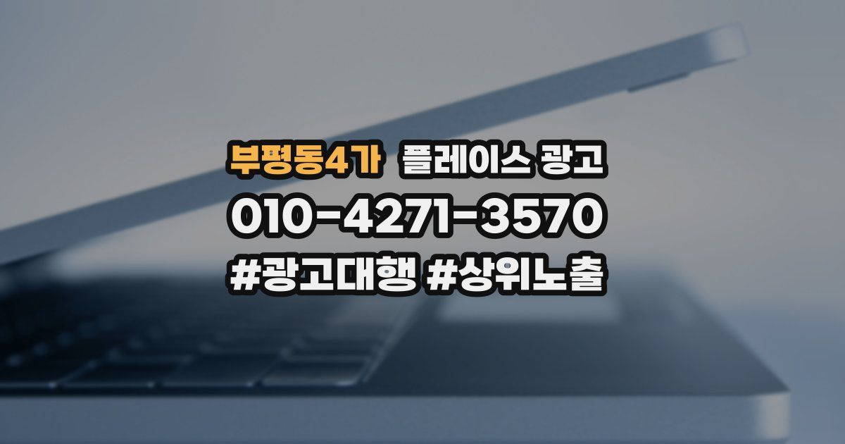 부평동4가 플레이스 광고
