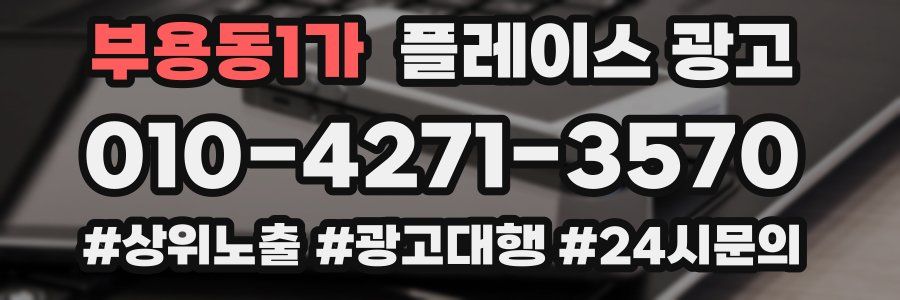 부용동1가 플레이스 광고