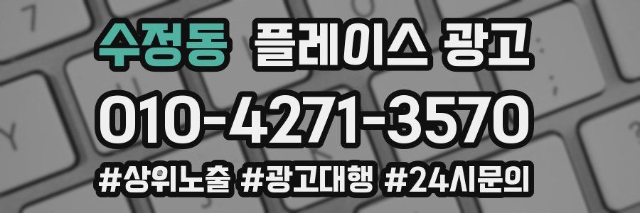 수정동 플레이스 광고