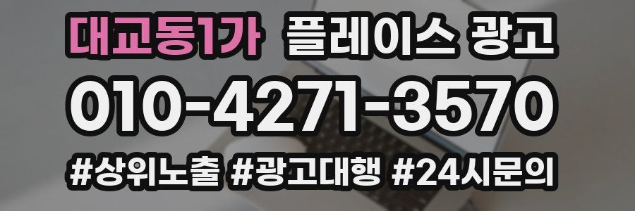 대교동1가 플레이스 광고