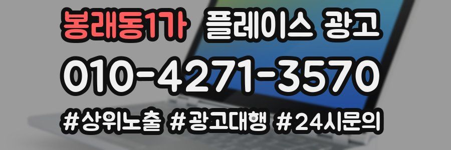 봉래동1가 플레이스 광고