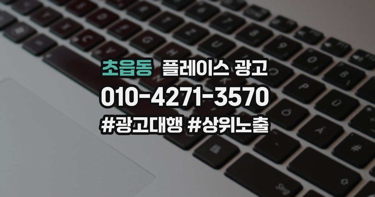 초읍동 플레이스 광고