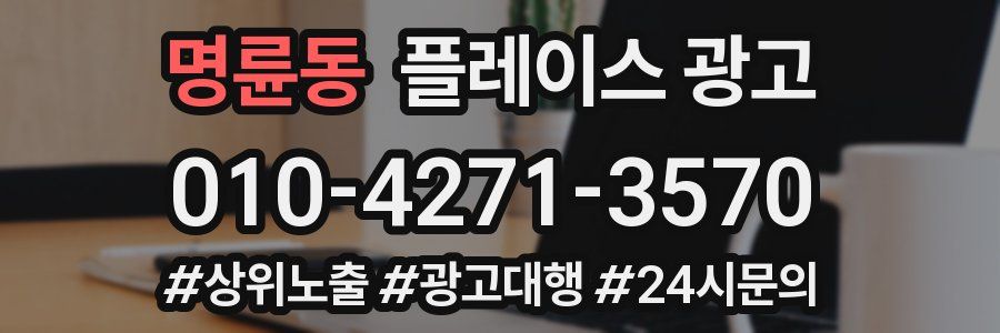 명륜동 플레이스 광고