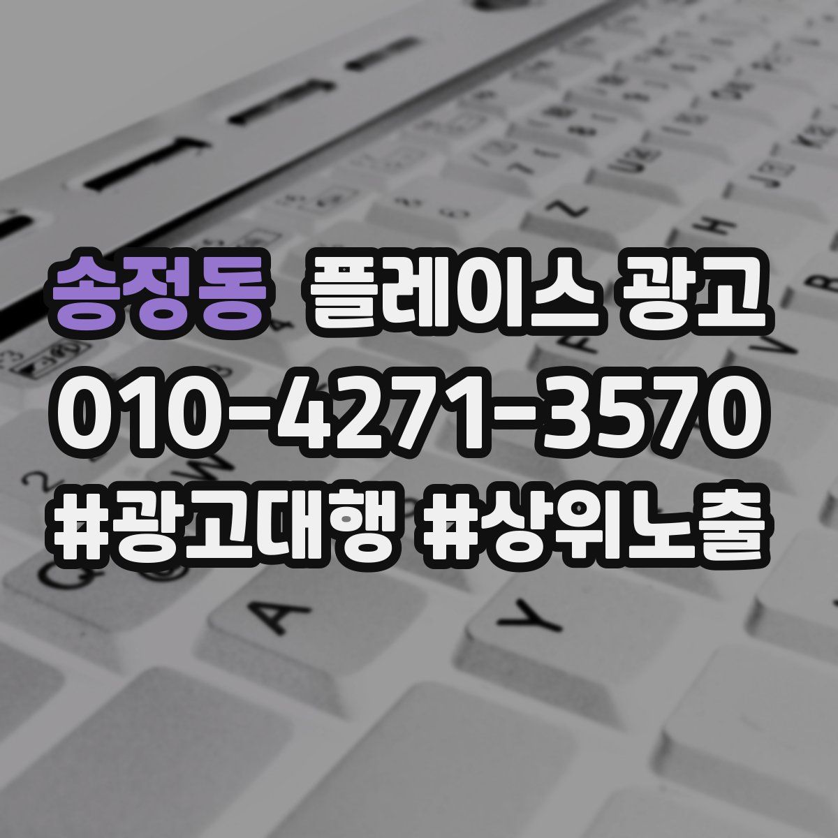 송정동 플레이스 광고