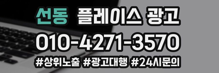 선동 플레이스 광고