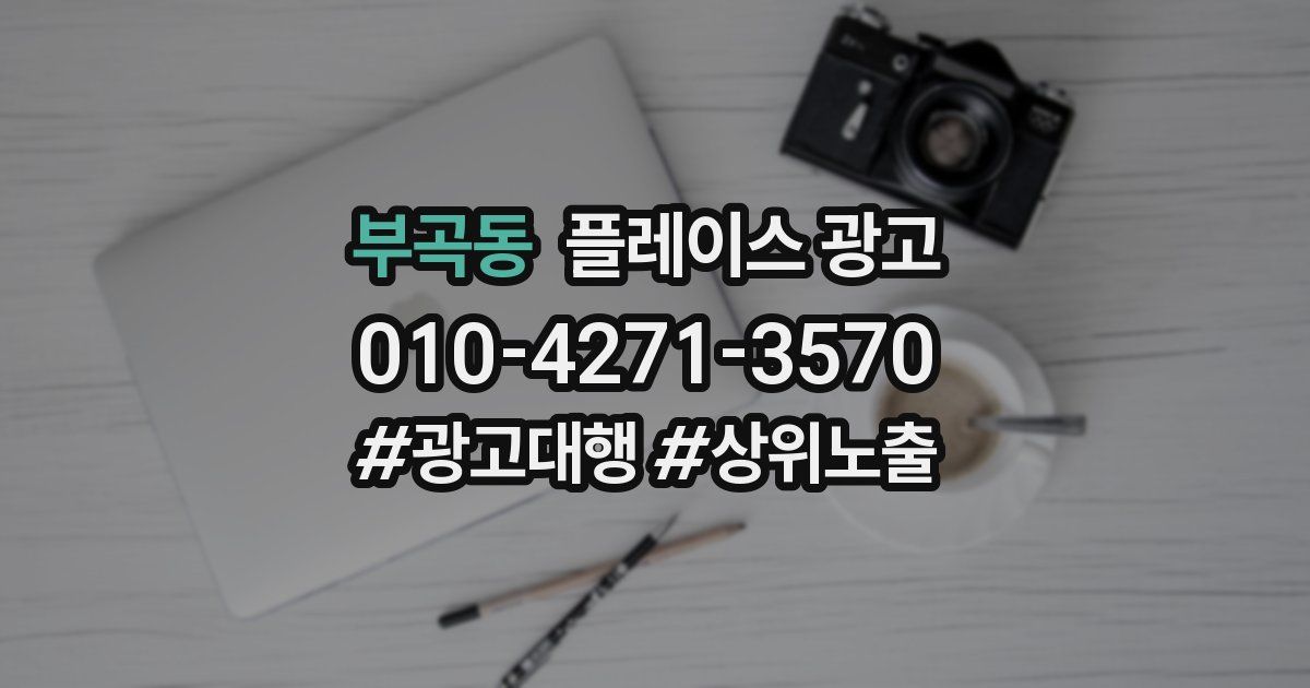 부곡동 플레이스 광고