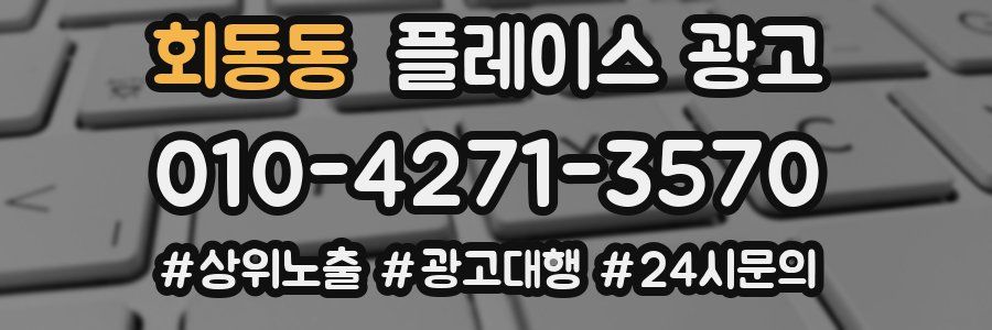 회동동 플레이스 광고