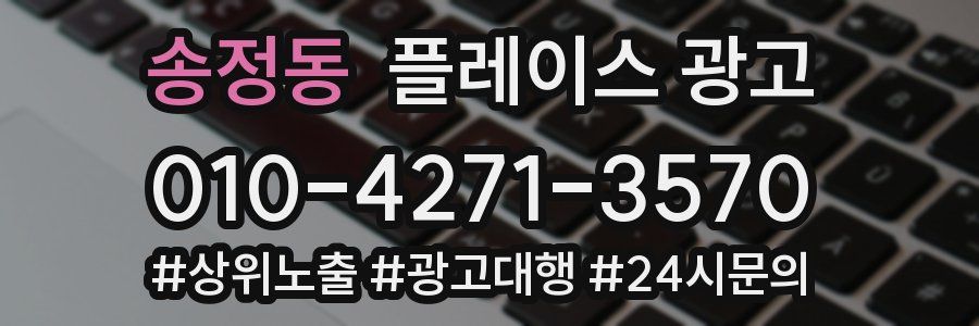 송정동 플레이스 광고