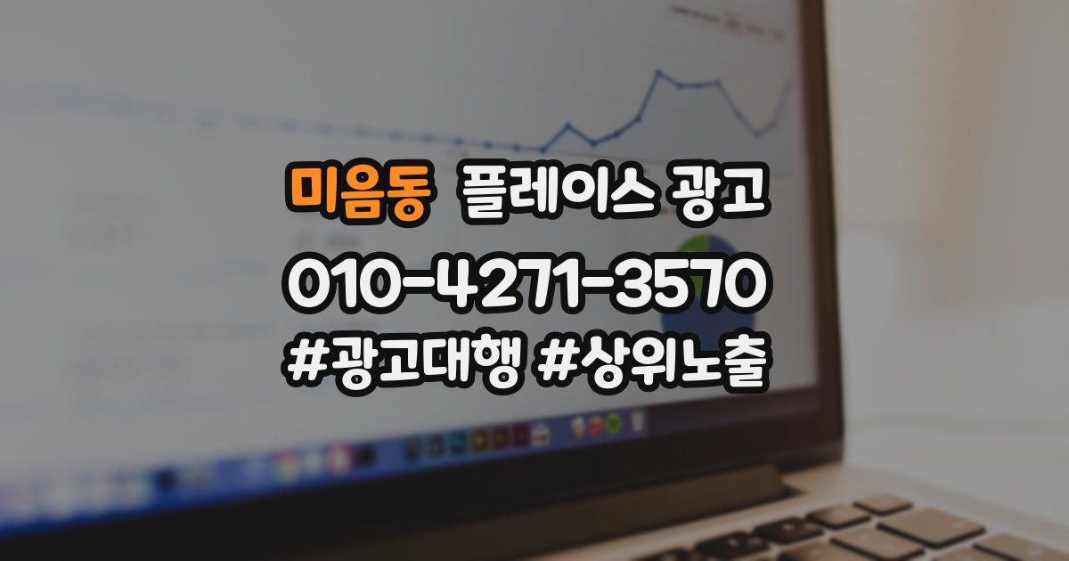 미음동 플레이스 광고
