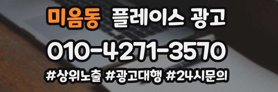 미음동 플레이스 광고