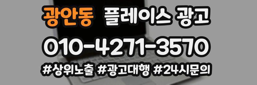 광안동 플레이스 광고