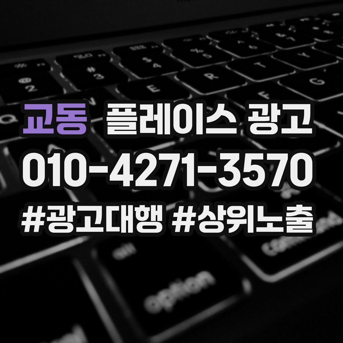 교동 플레이스 광고