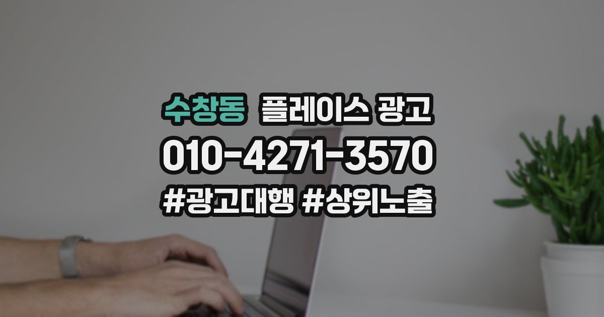 수창동 플레이스 광고