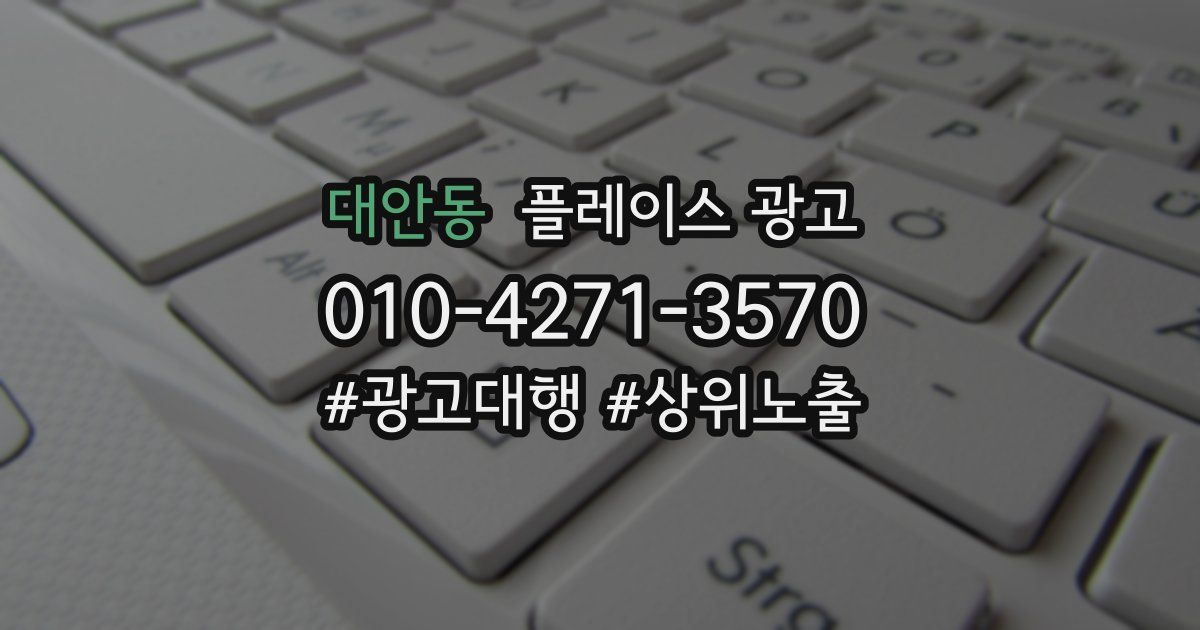 대안동 플레이스 광고