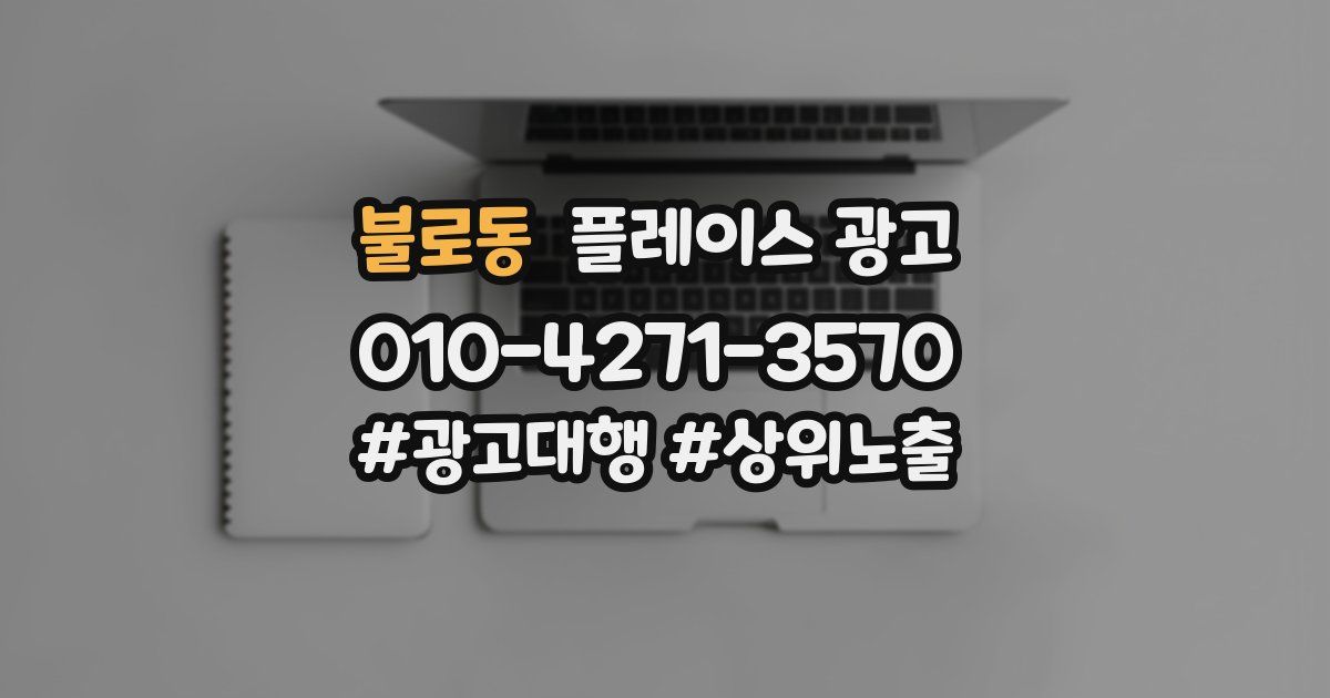 불로동 플레이스 광고