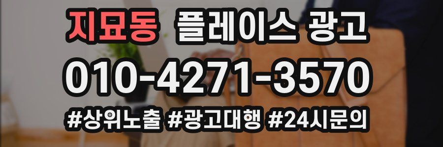 지묘동 플레이스 광고