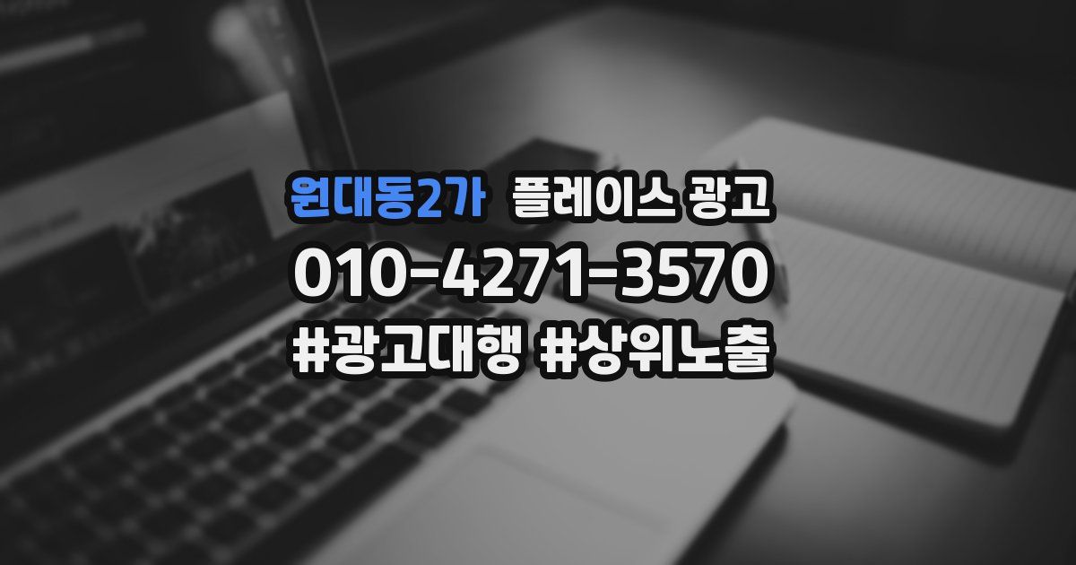 원대동2가 플레이스 광고