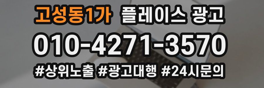 고성동1가 플레이스 광고