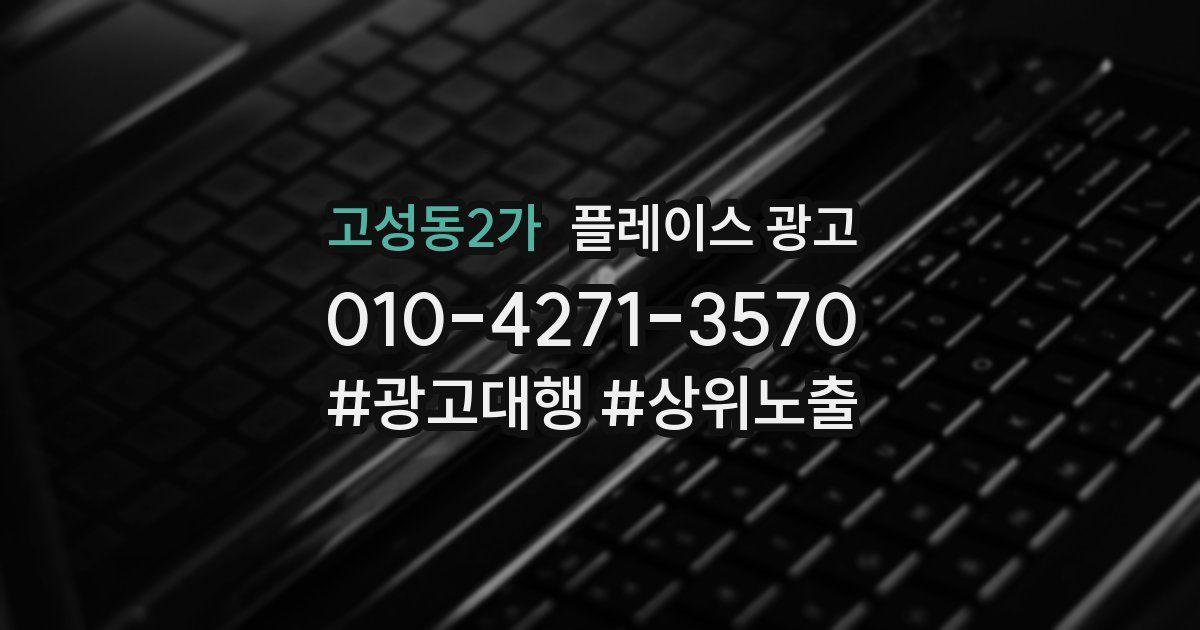 고성동2가 플레이스 광고