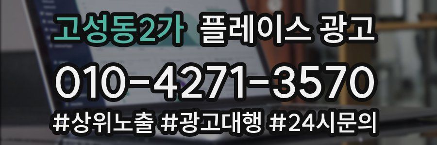 고성동2가 플레이스 광고