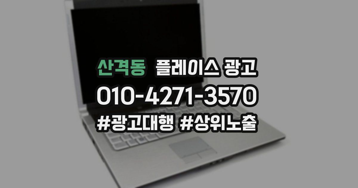 산격동 플레이스 광고