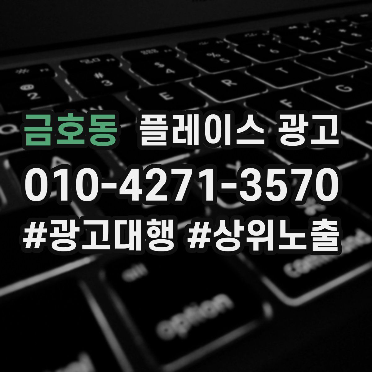 금호동 플레이스 광고
