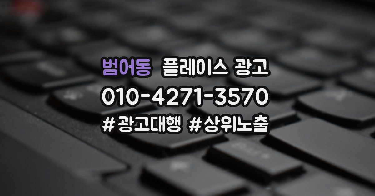 범어동 플레이스 광고