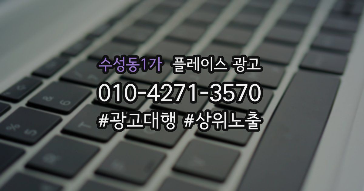 수성동1가 플레이스 광고