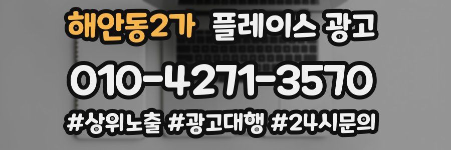 해안동2가 플레이스 광고