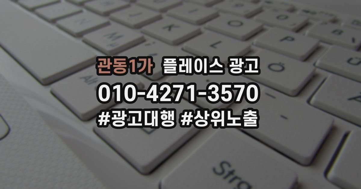 관동1가 플레이스 광고
