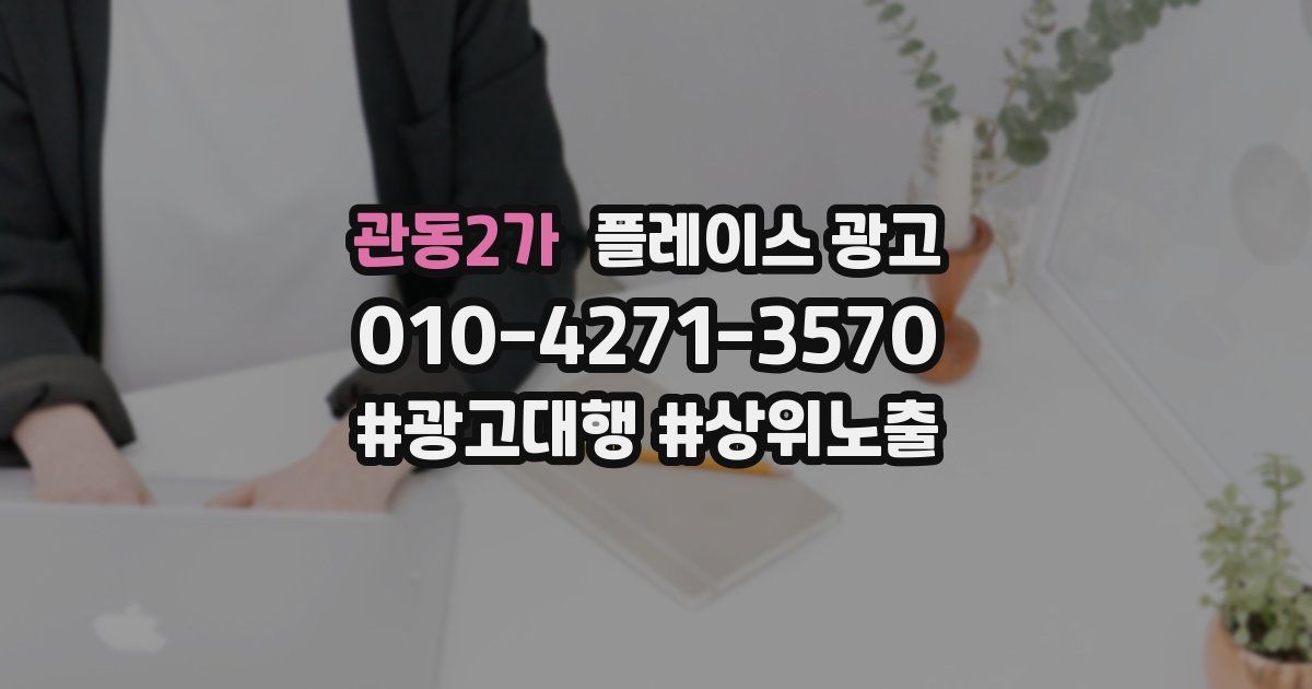 관동2가 플레이스 광고