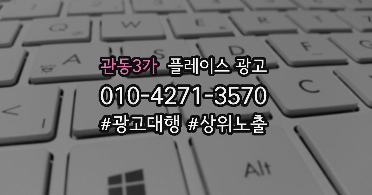 관동3가 플레이스 광고