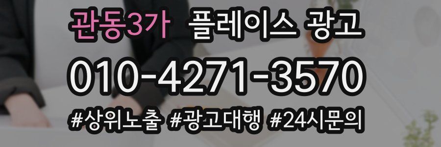 관동3가 플레이스 광고