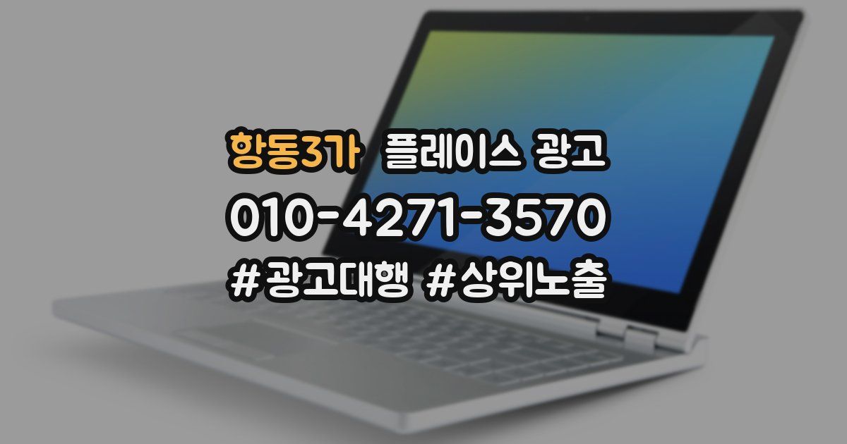 항동3가 플레이스 광고