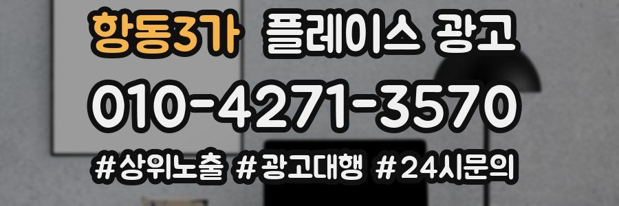 항동3가 플레이스 광고