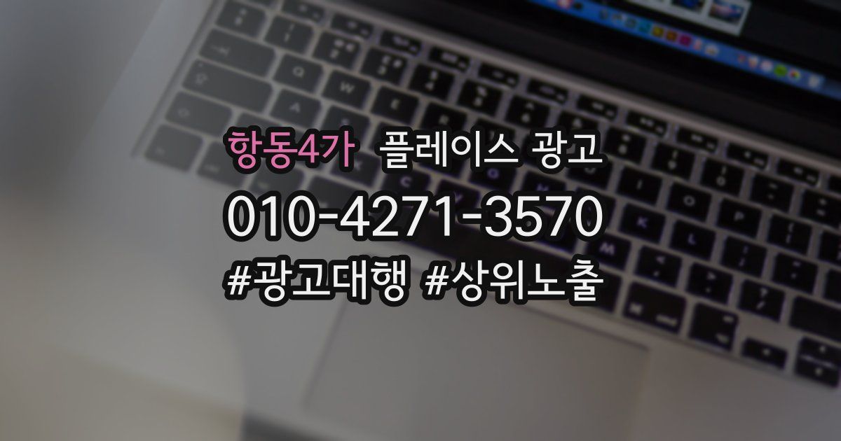 항동4가 플레이스 광고