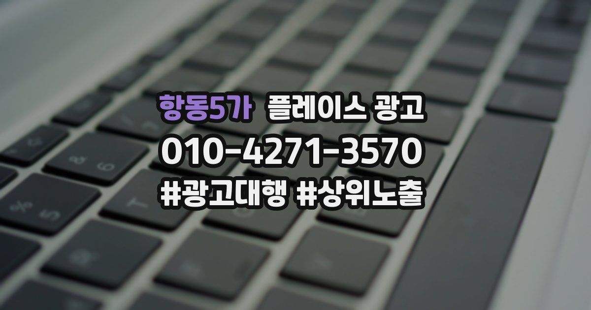 항동5가 플레이스 광고