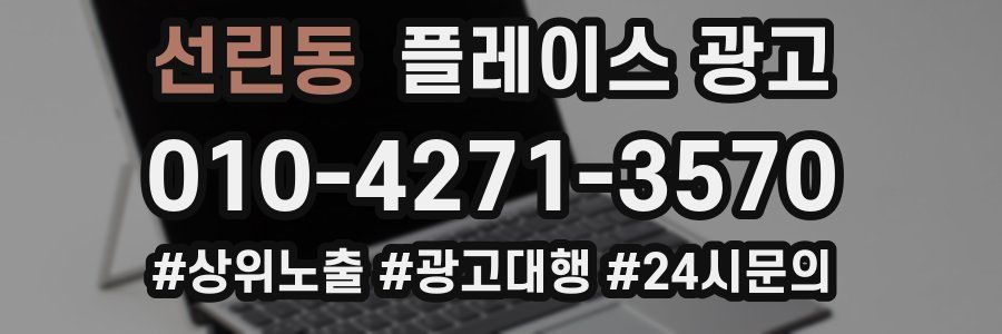 선린동 플레이스 광고