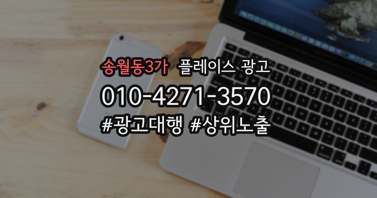 송월동3가 플레이스 광고