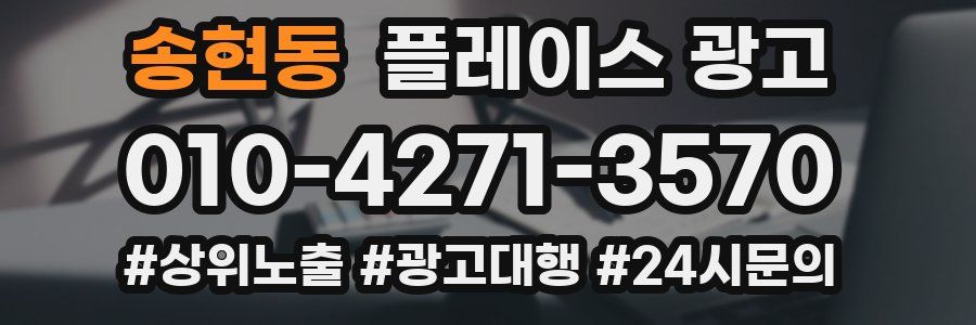 송현동 플레이스 광고