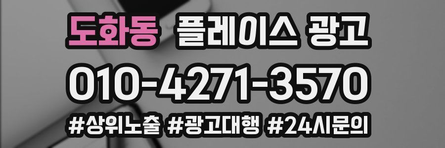 도화동 플레이스 광고