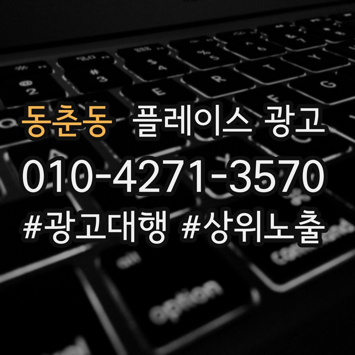 동춘동 플레이스 광고